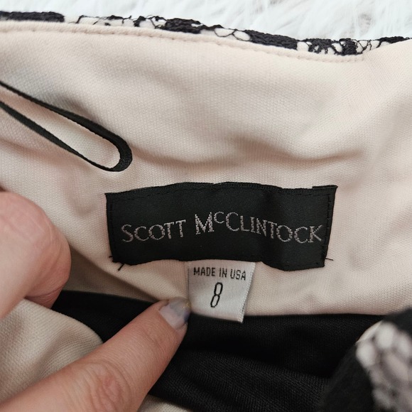 Scott McClintock Women's Vintage Floral Lace Chest Strapless Formal Dress Size 8 - Picture 6 of 10